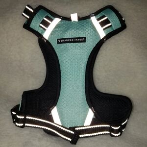 Sharper Image Teal and Black Reflective Pet Harness